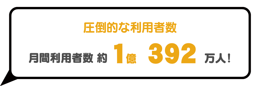 圧倒的な利用者数